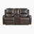 Demers 69.5" Modern & Contemporary Leather Manual Double Reclining Loveseat with Console, Smooth Tab-Pull Reclining Motion