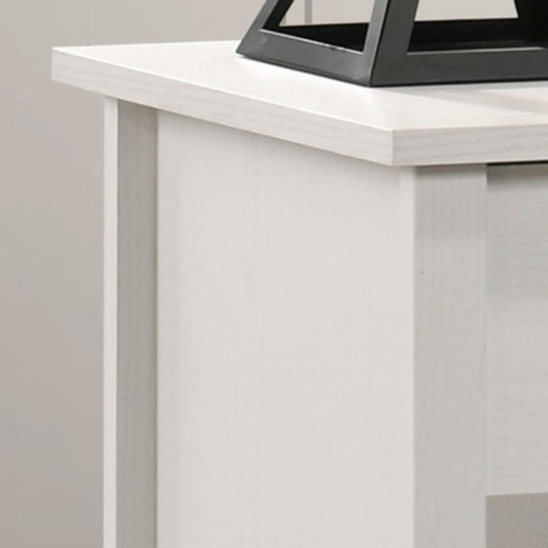 1-Drawer Nightstand Bedside Table, White