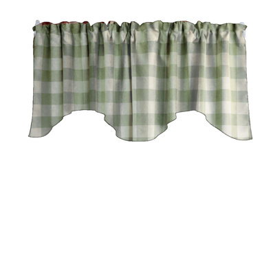 Rhyen Checkered Scalloped Window Valance