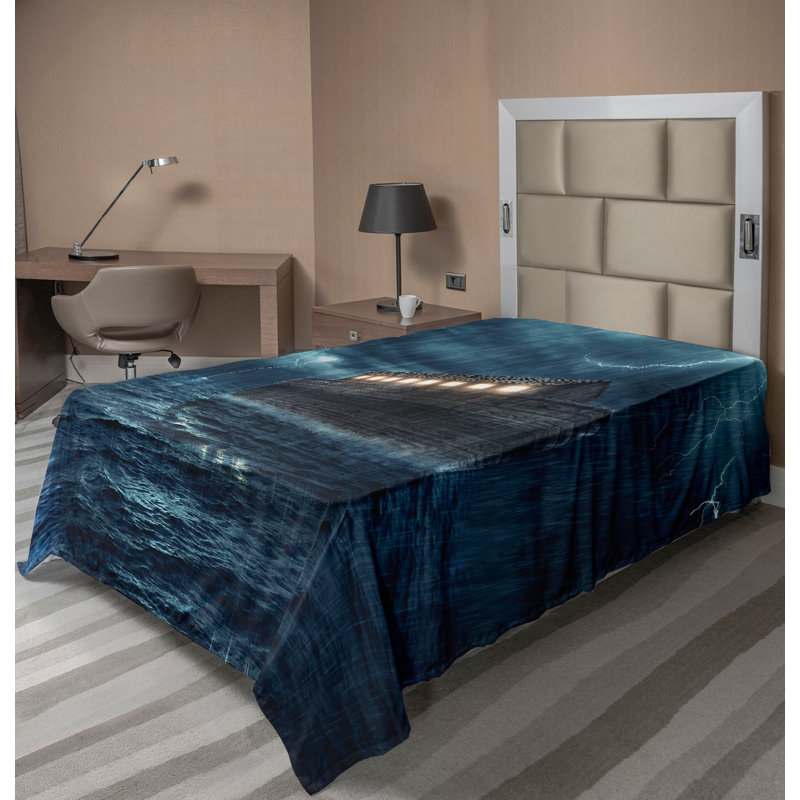 Drap de lit Ambesonne Nature, Drap plat pour lit simple