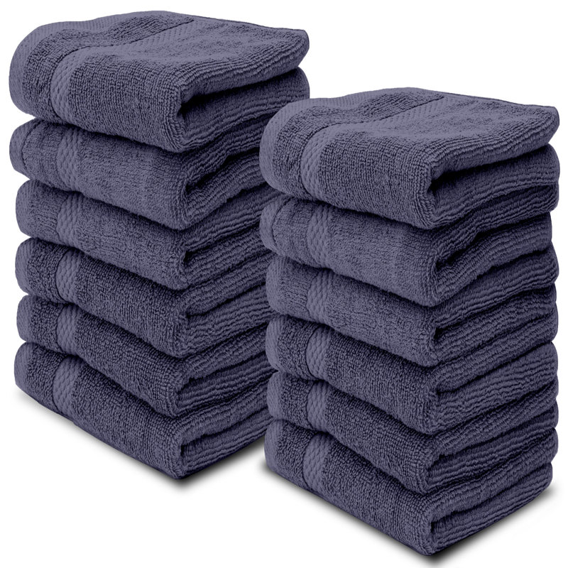 Essuie-mains 100% coton Aldene, Bleu marine
