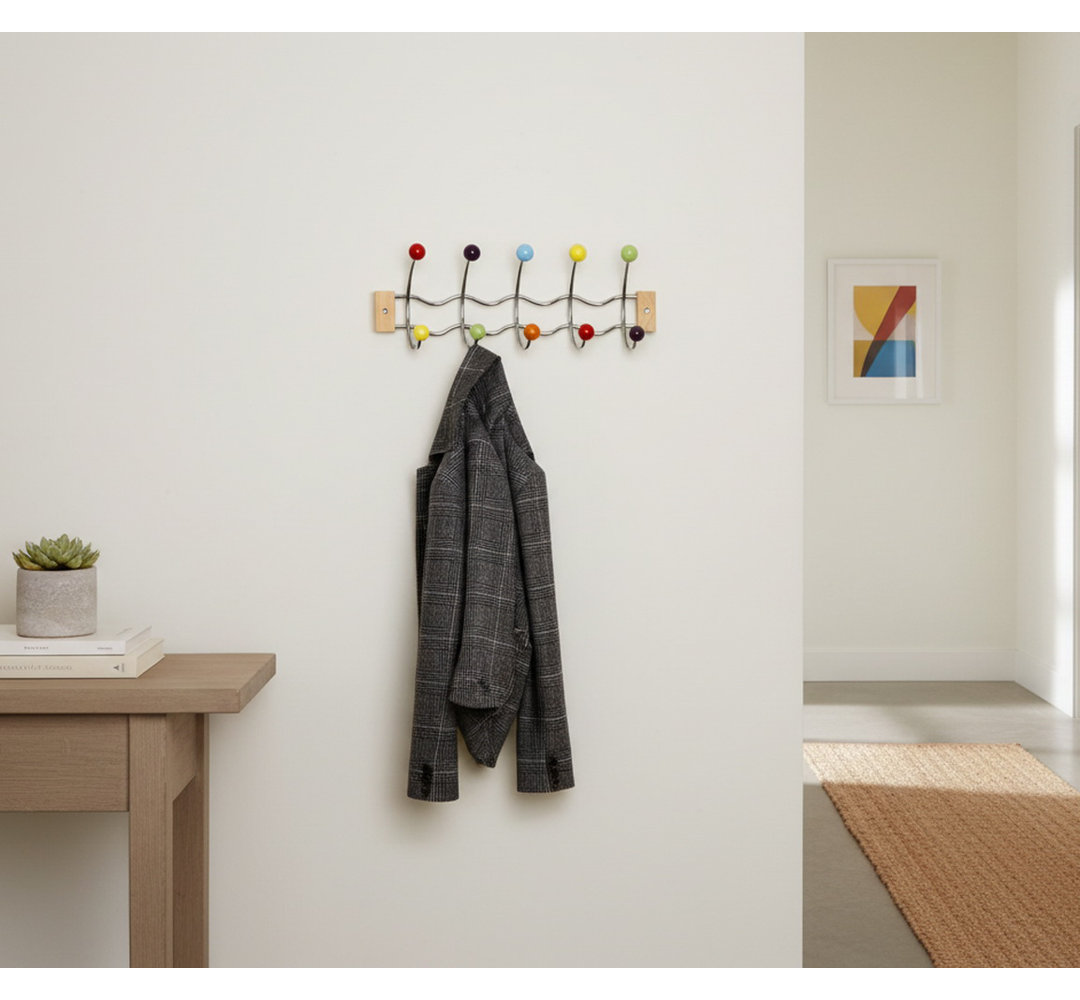 Metal Wall 10 - Hook Wall Mounted Coat Rack