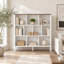 Bibliothèque moderne à 3 niveaux avec cubes et 10 cubes - blanc-134473823