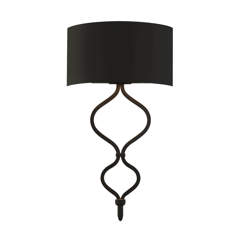 Matte Black Curved Metal LED Wall Sconce