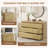 6 Drawer Rattan Dresser with Rounded Corners, 46" Wide Modern Wooden Storage Cabinet for Bedroom Living Room-1549714966