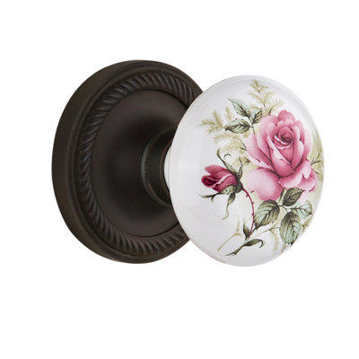 Poignée de porte intérieure mortaise Rope White Rose