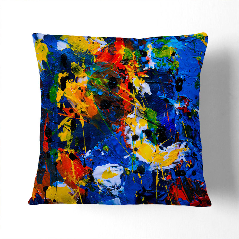 Abstract Square Cushion, 40 x 40 cm, Stone