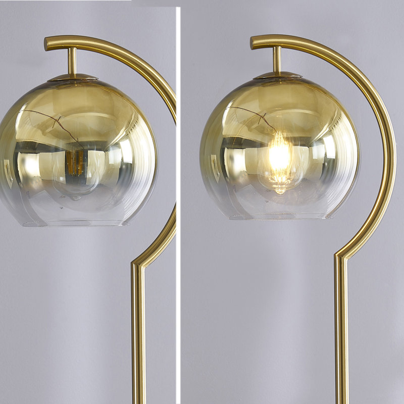 Tenlie 26.5" H Table Lamp, Brushed Brass, Gold