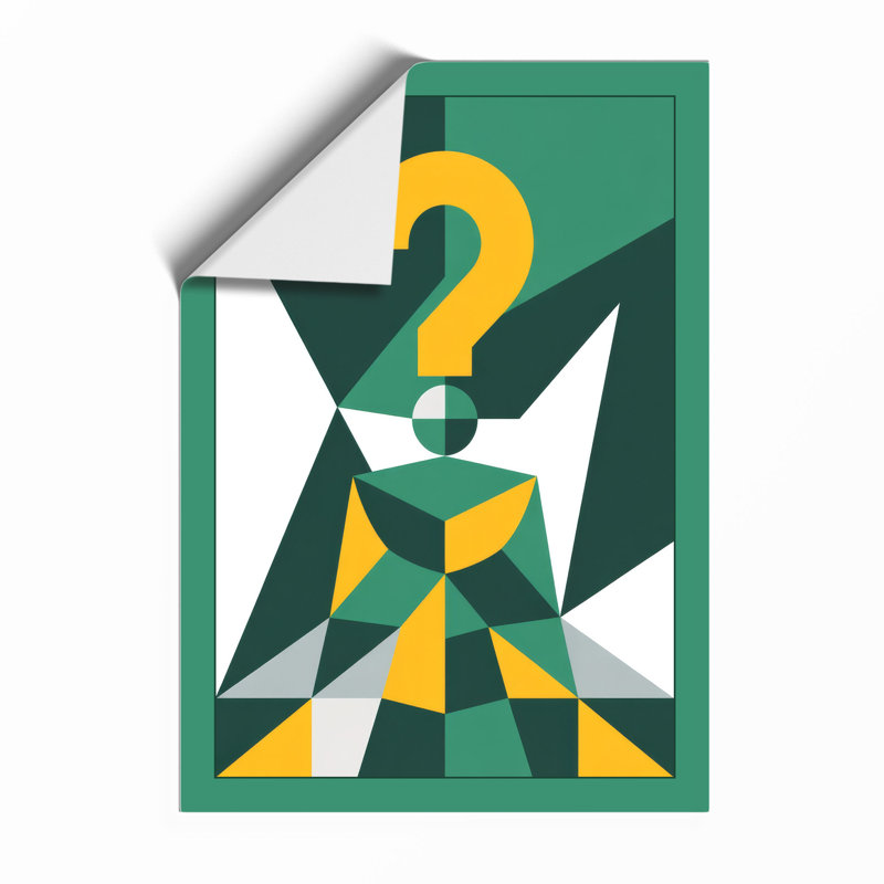 Questions In Motion Geometric - Print, Unframed, A4 - 29.7 x 21.0 cm