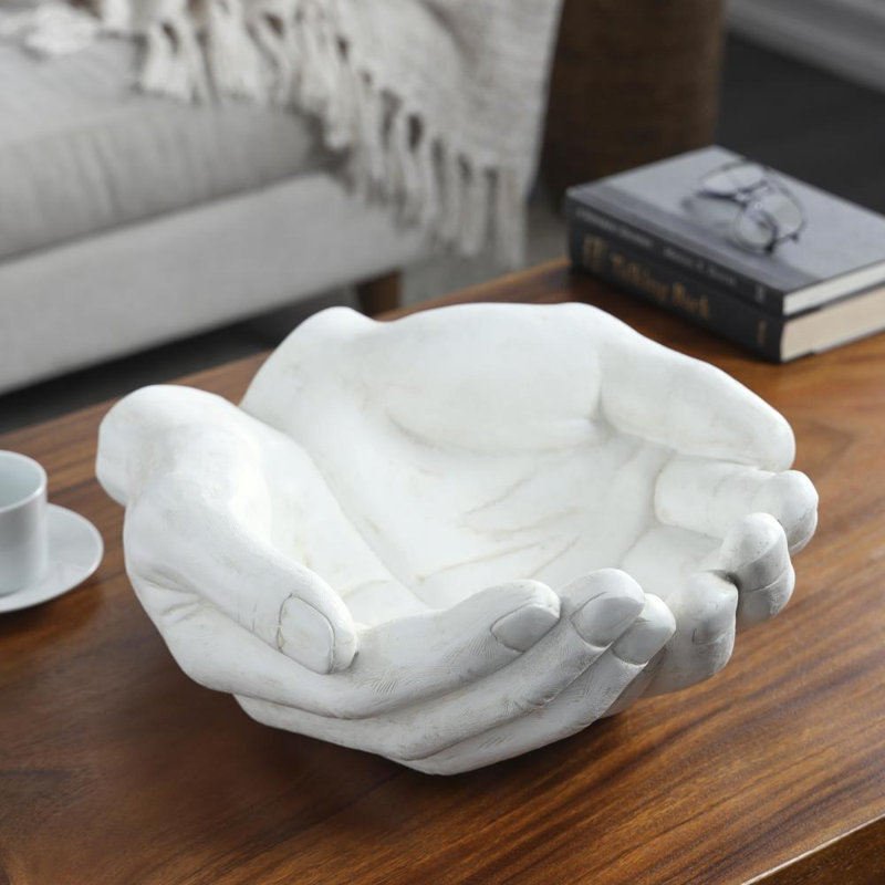 Sculpture Adonte, H 7,4 po x l 14,55 po x P 16,45 po, Blanc