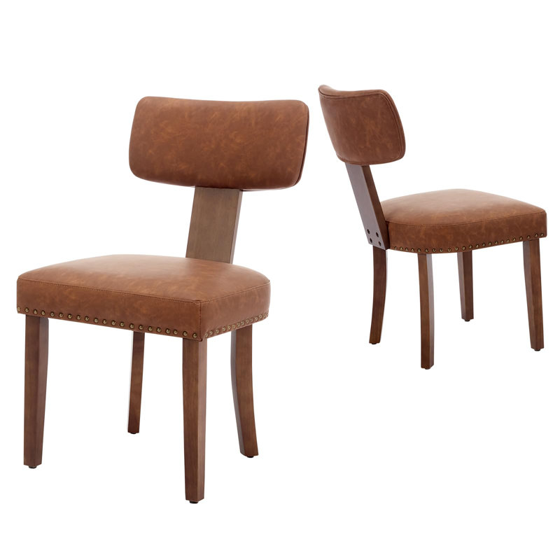 Upholstered Dining Chair, Brown, Brown, Brown