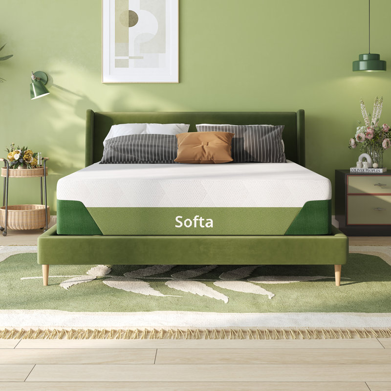 Cooling Gel Memory Foam Mattress with Bamboo Cover – Fiberglass-Free, Medium Firm, CertiPUR-US Certified, Queen