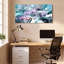 Orchidée florale, art abstrait sur toile tendue sur toile, ensemble de 1-1054945109
