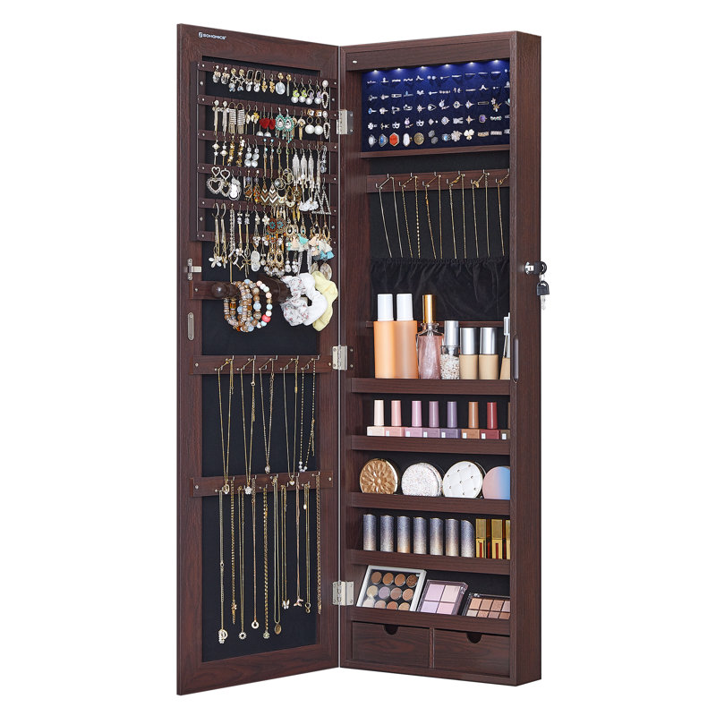 Armoire à bijoux murale avec miroir Mohsin