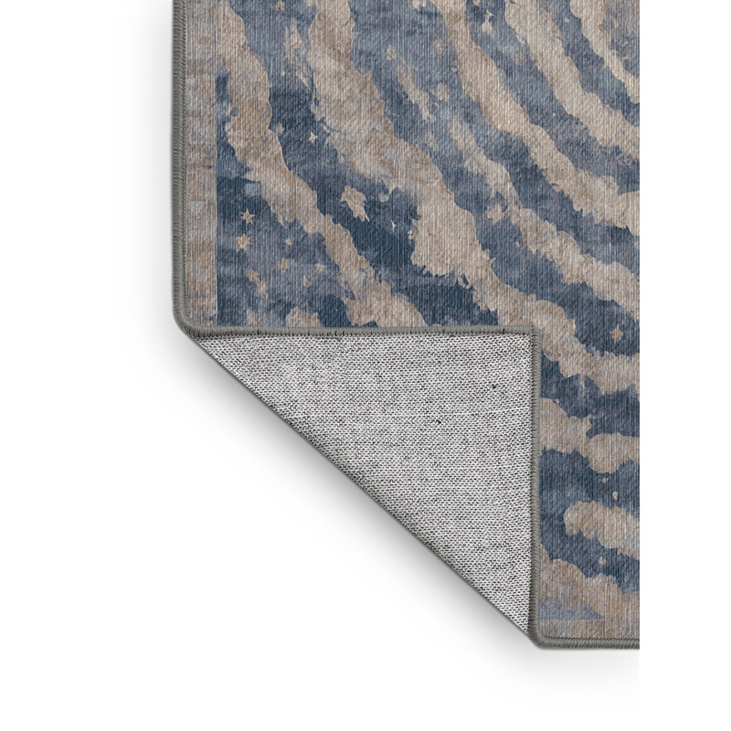 Tapis gris lavable à la machine, Carré 5 pi