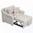 Chenille Convertible Sleeper Sofa-1202535481