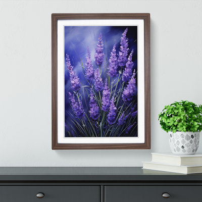 Lavender Flower Realism - Single Picture Frame Print on Wood