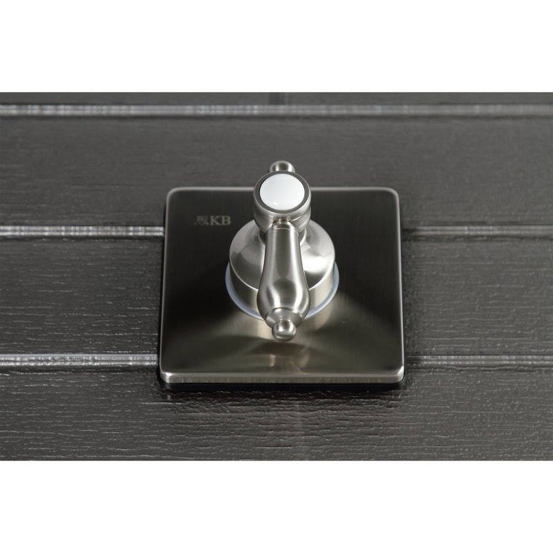 Kingston Brass Heirloom Single-Handle Wall Mount Three-Way Diverter Valve with Trim Kit, Brushed Nickel