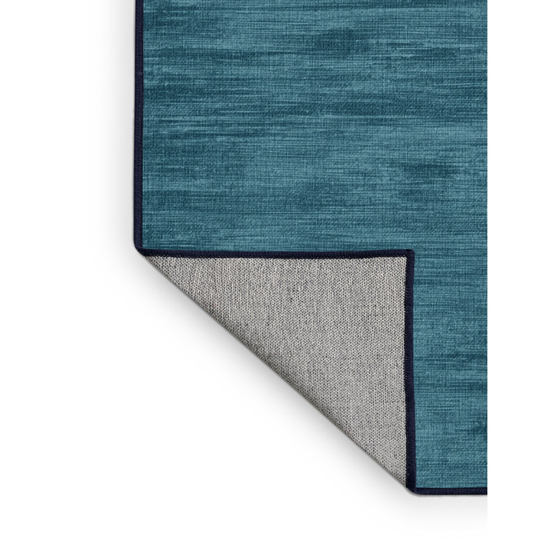 Machine Washable Solid Gray Area Rug, Round 7'