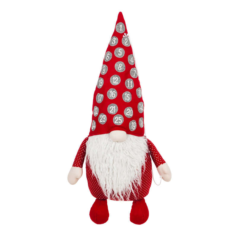 Gnome avec décor décoratif du calendrier de l'Avent