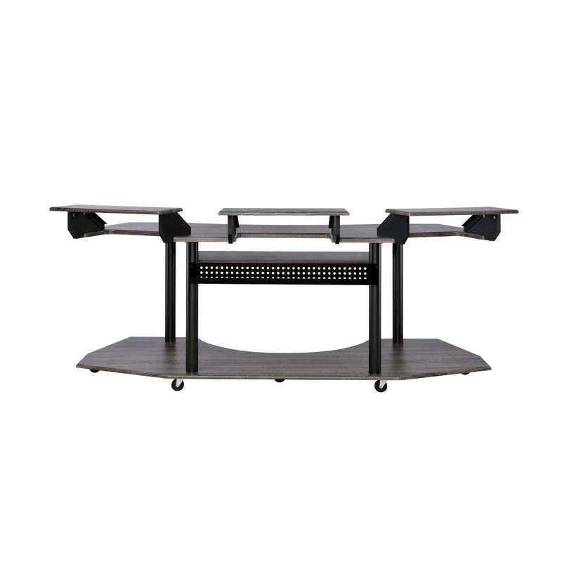 Bureau pour studio 83 po Eleazar, H 37 po x l 83 po x P 40 po, Chêne foncé / noir