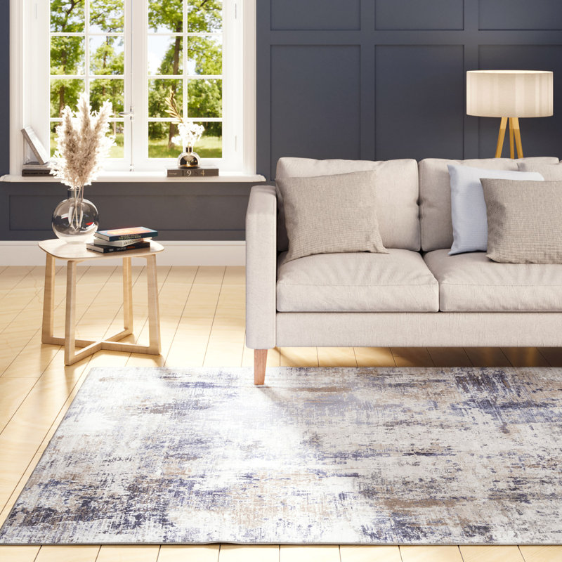 Vintage Look Cotton Flatweave Area Rug, 120cm x 170cm
