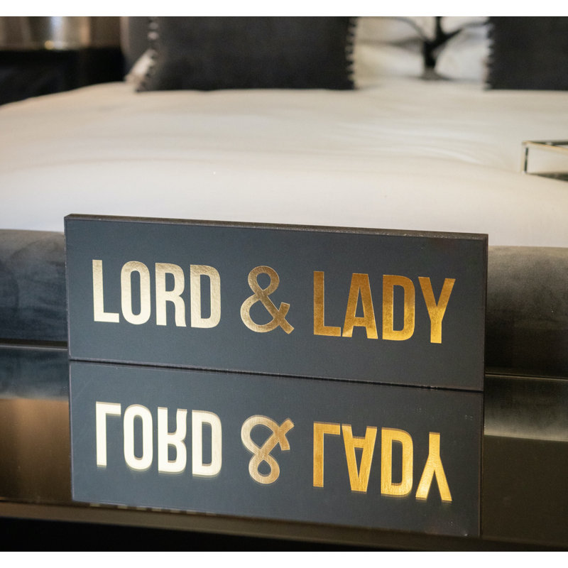 Lord and Lady Gold Foil Plaque