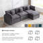  Canapé en nuage avec repose-pieds Shamill Chenille Cloud-1444754816