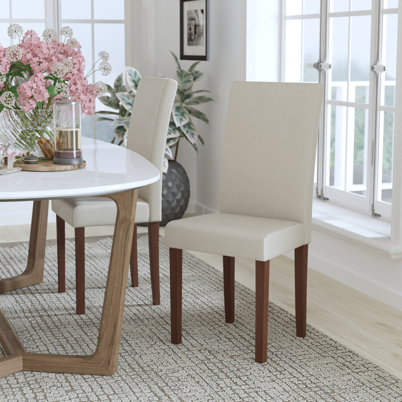 Chaise Parsons rembourrée Arruda, Beige, 2