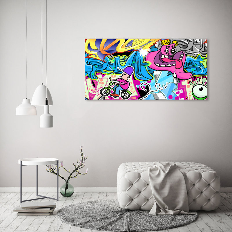 Graffiti 1 Piece Wrapped Canvas Wall Art
