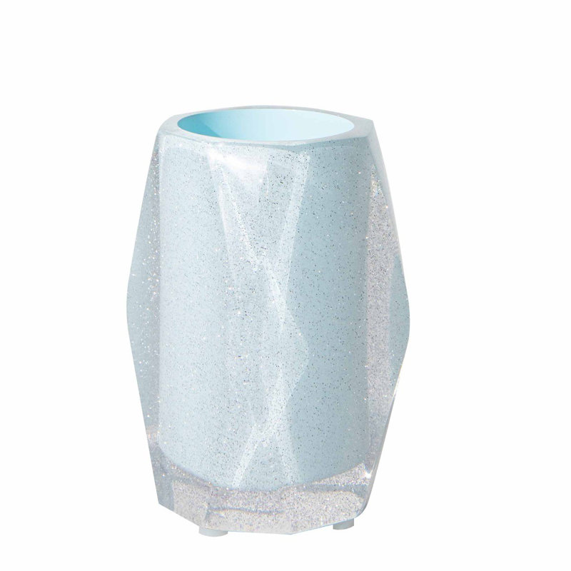 Gobelet de bain à facettes Sparkles Home | Meuble-lavabo en résine avec finition brillante en forme de diamant, Turquoise