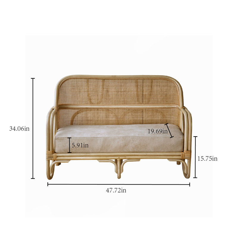 Banquette en rotin japonais