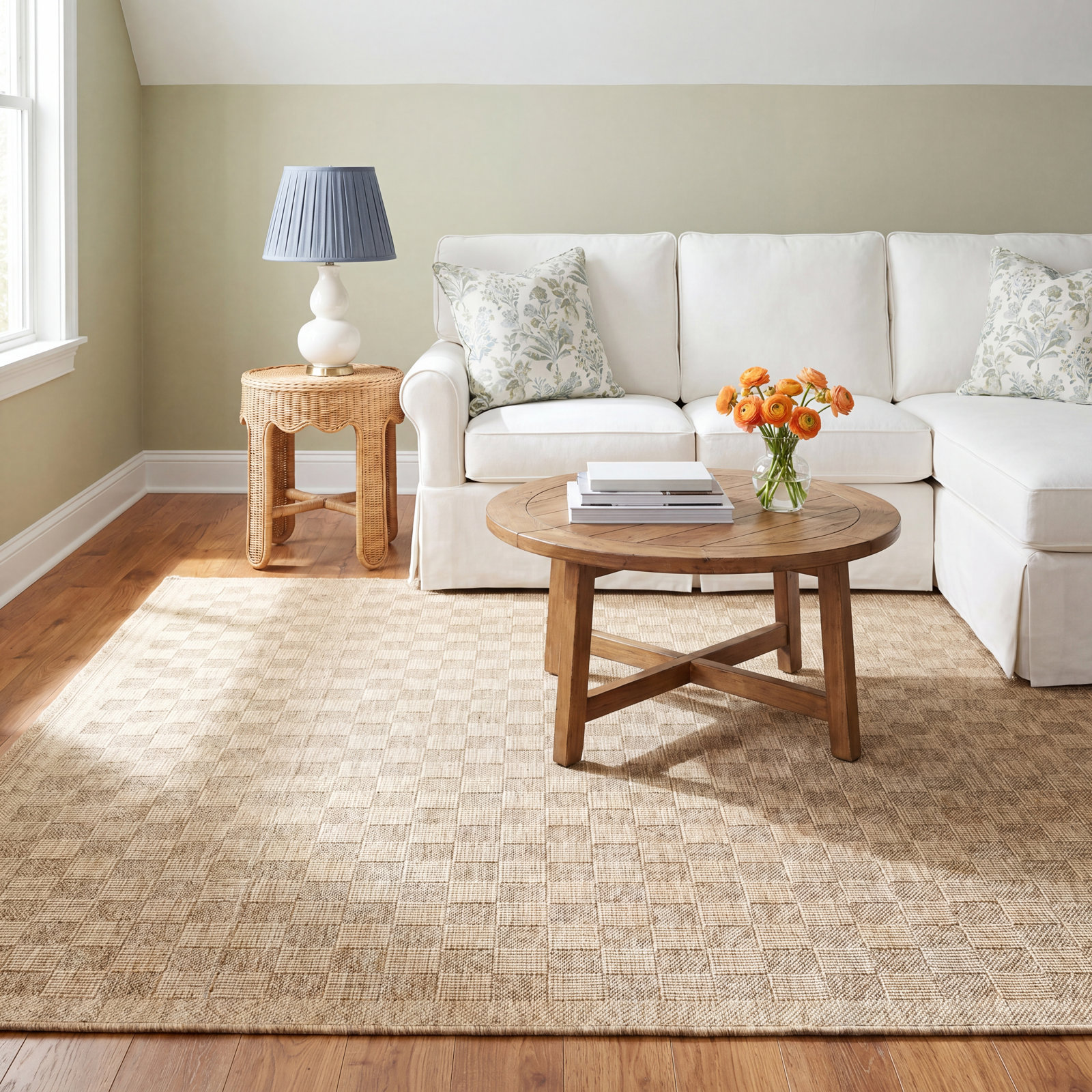 Abbie Checkered Outdoor Rug, Rectangle 8'11" x 11'8"