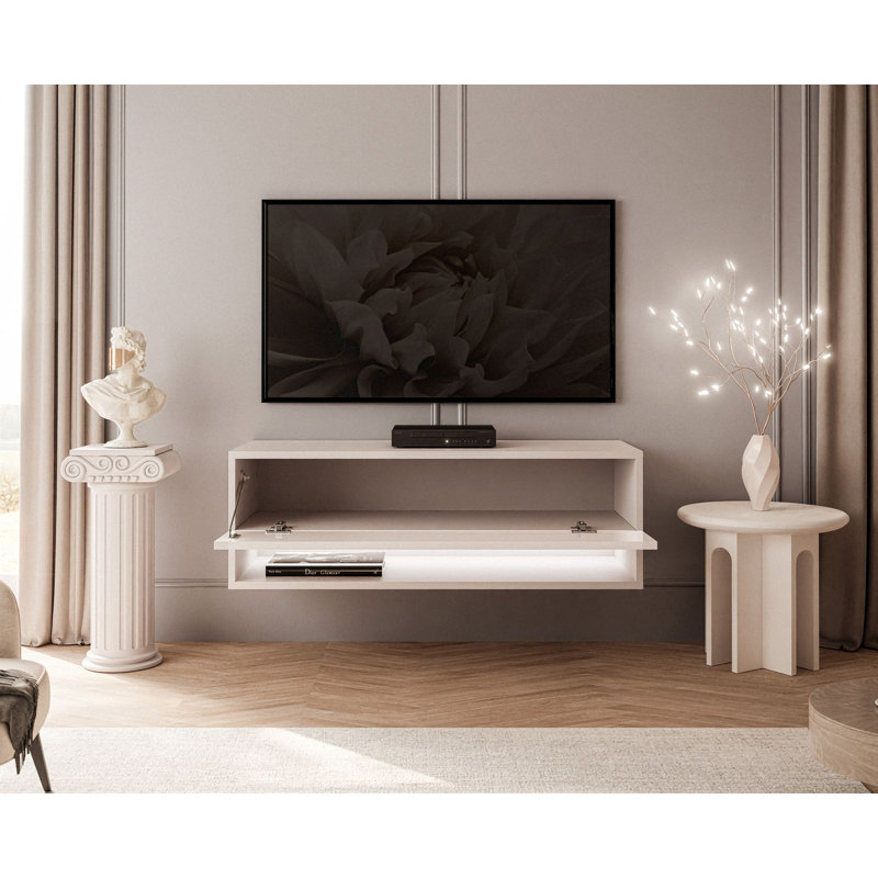 Christionna Calante Wall Cabinet with LED Lighting, High-gloss Cashmere