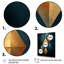 «Golden Diamond Rising On» rétro sur fond bleu marine sur toile-1814783592-1814783606