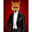 Art sur toile tendue Trinx Fab Funky Gallery, titré: renard en costume de soirée-550354365