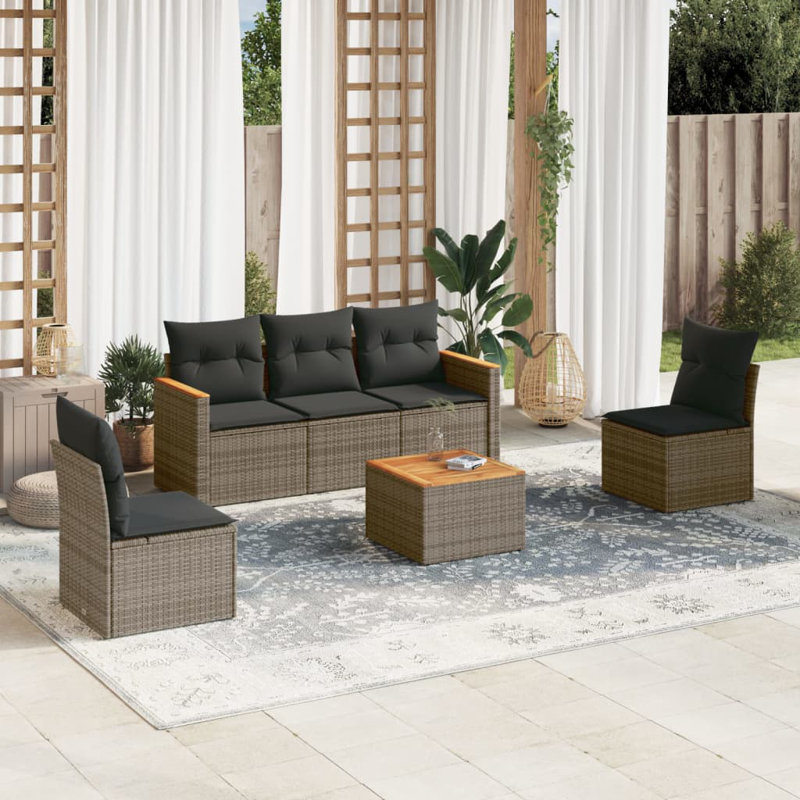  Garden Sofa Set Grey, Dark Grey