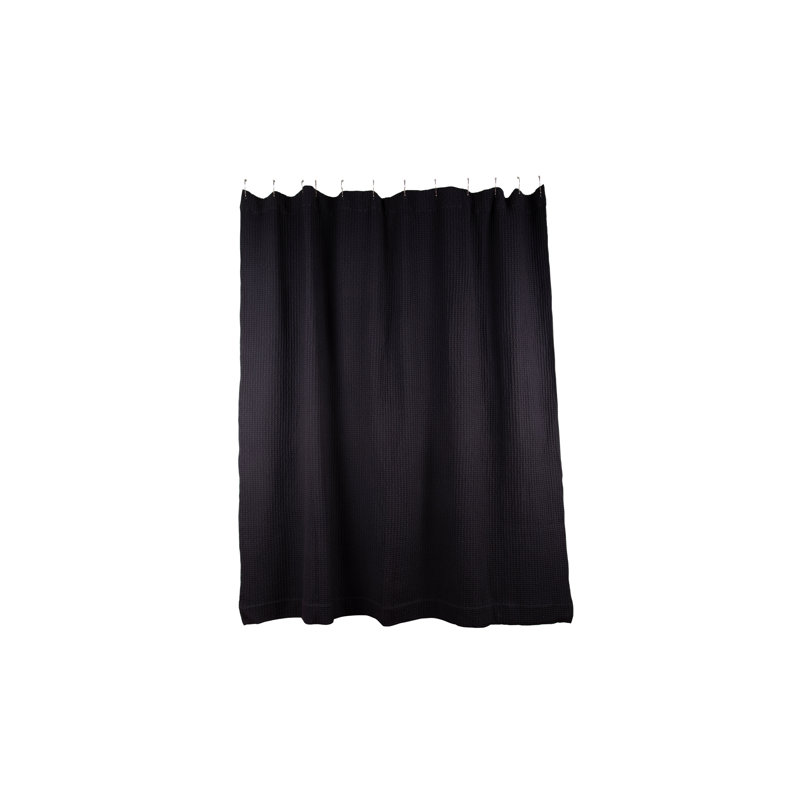 Simple Cotton Shower Curtain, Black