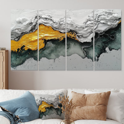 Dylan - encre liquide abstraite, art mural - ensemble d'art mural moderne