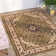 Denzel  Medallion Kashan Green Traditional Rug