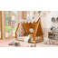 Lit simple avec tente et lumière-910716942-910716939