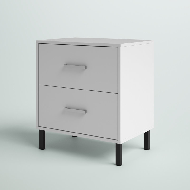 Alexei 21.7'' W Particle Board / Chipboard Nightstand, White