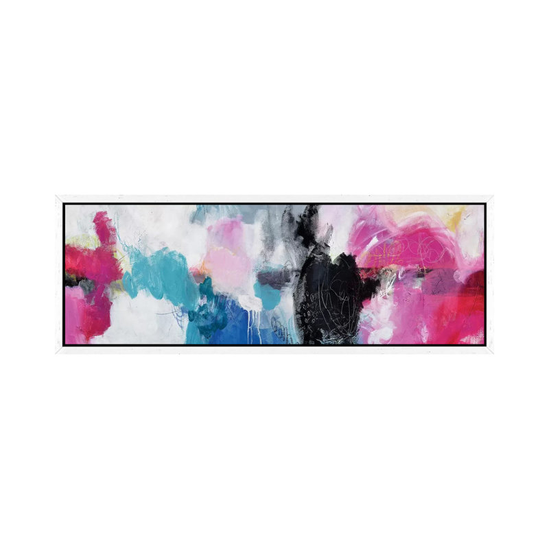 Sexy And I Know It Large by Julie Ahmad - Panoramic Painting on Canvas, White Framed, 152.4 cm H x 50.8 cm W