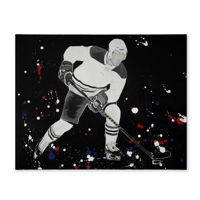 Napperon de hockey en polyester bleu | Sports Home Decor