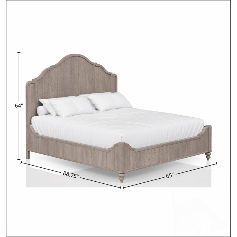 Queen Panel Bed in Sand Finish With Transitional Casual Design