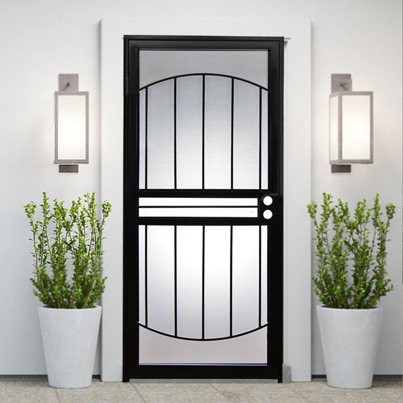 Porte moustiquaire de sécurité Grisham, H 80 po x l 32 po x P 2 po, Noir