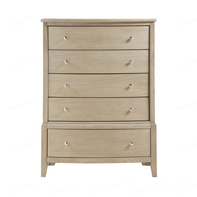 Classic Farmhouse Five-Drawer Storage Chest Wooden Bedroom Furniture Strong Durable