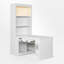 Bureau d'ordinateur avec bibliothèque haute