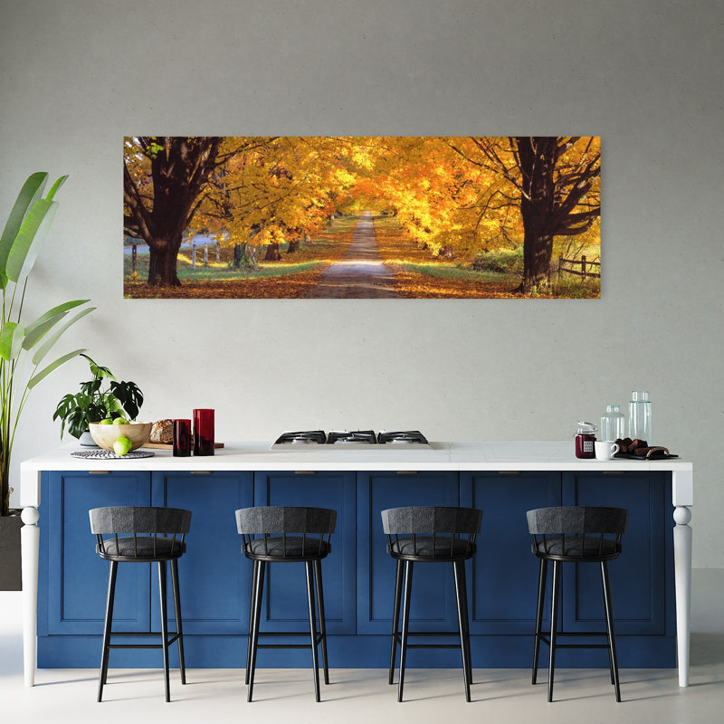 Route, Baltimore County, Maryland, États-Unis, paysage contemporain abstrait, art mural, H 20 po x l 60 po