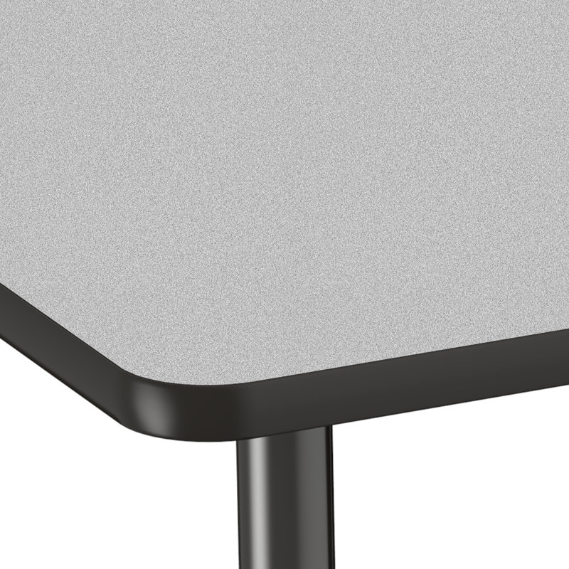 Rectangle T-Mould Adjustable Height Activity Table, Grey/Black, Chunky, 24" x 48"